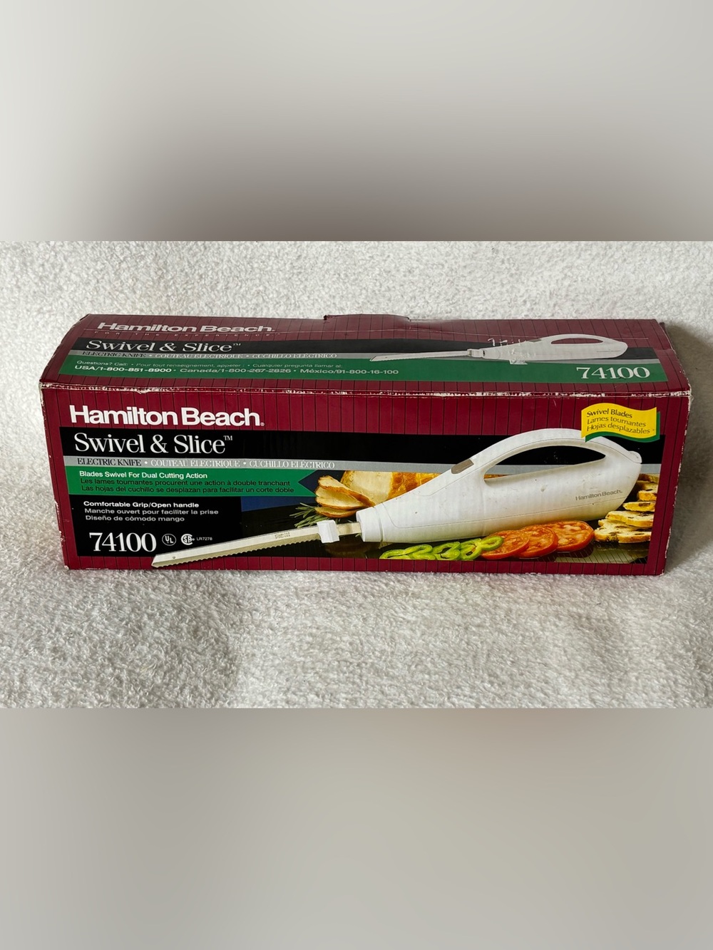 Hamilton Beach White Electric Slicing Knife